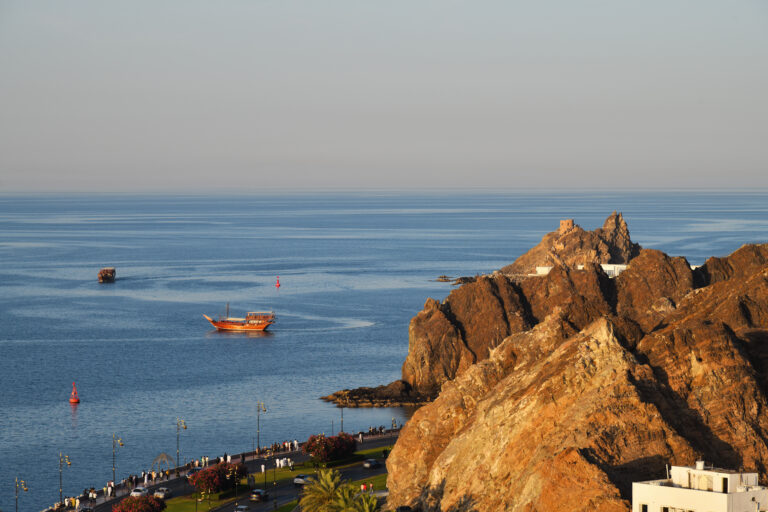 gulf of oman mutrah corniche in muscat oman